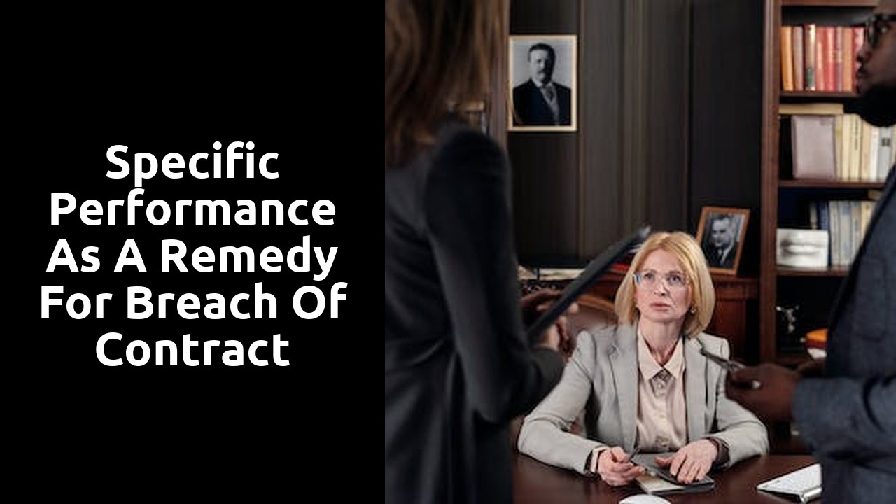 Specific Performance as a Remedy for Breach of Contract