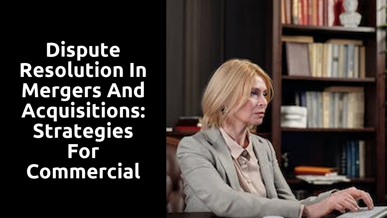 Dispute Resolution in Mergers and Acquisitions: Strategies for Commercial Solicitors